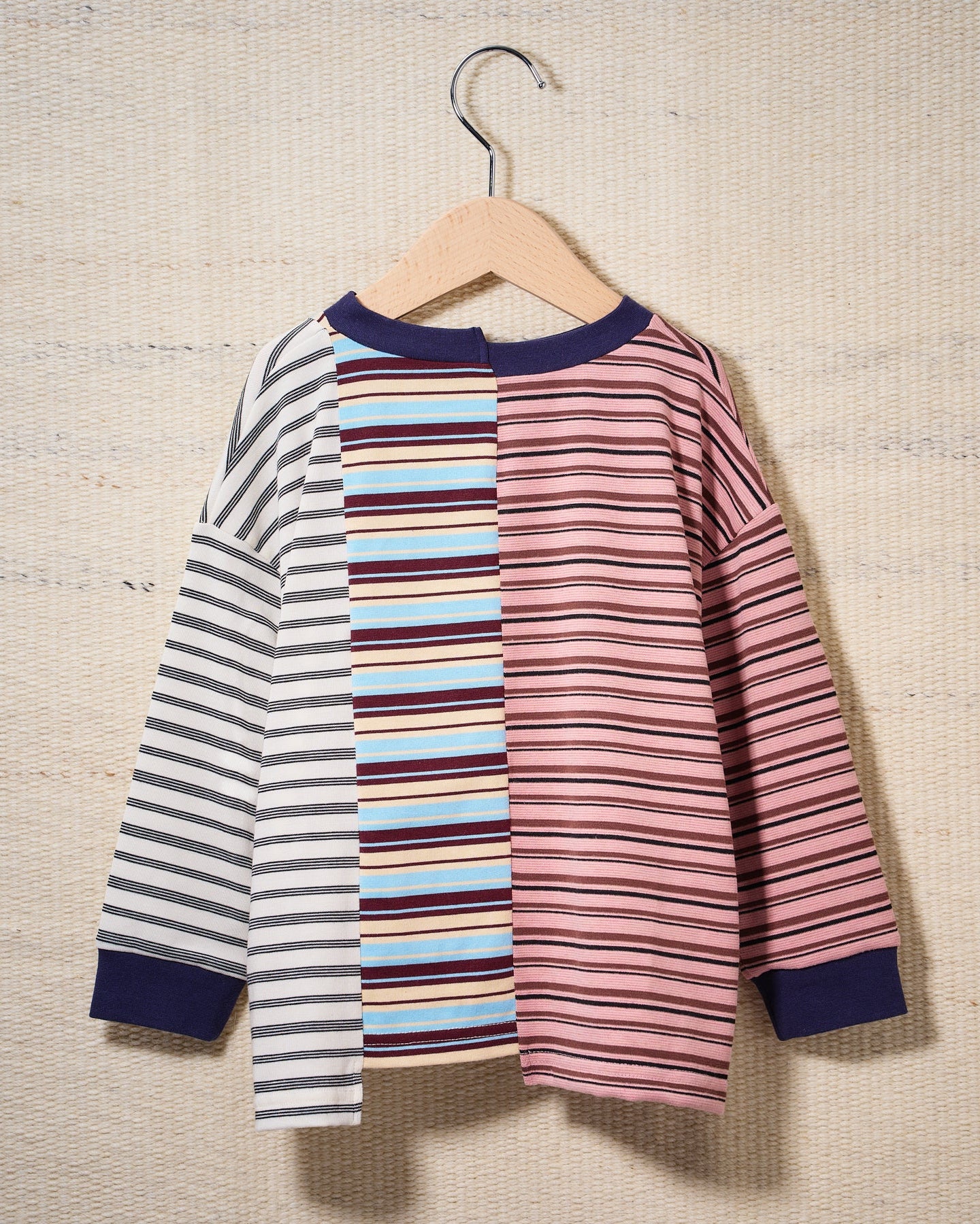 【予約商品】Patchwork Stripe Long Sleeve T-shirt