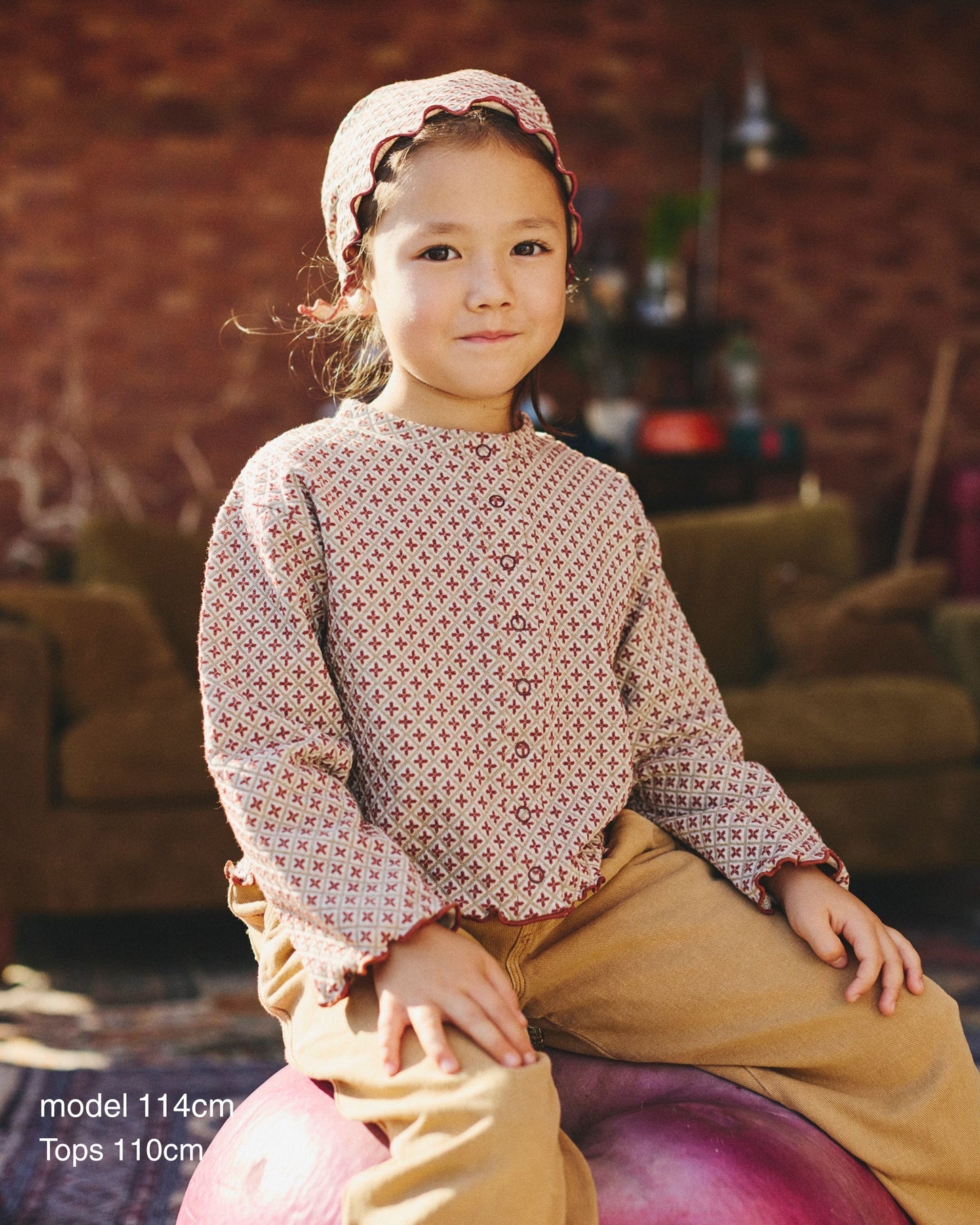 【予約商品】Cozy Pattern Cardigan (tile)