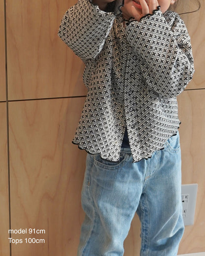 【予約商品】Cozy Pattern Cardigan (tile)