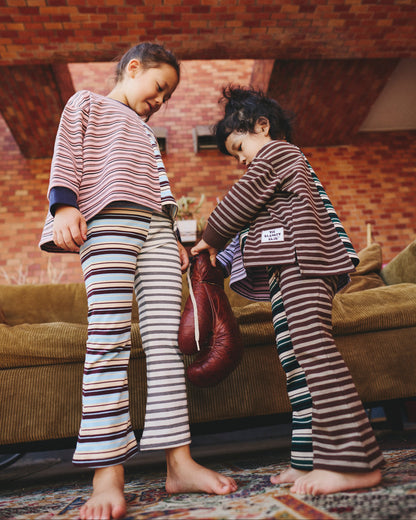 【予約商品】Patchwork Stripe Long Sleeve T-shirt