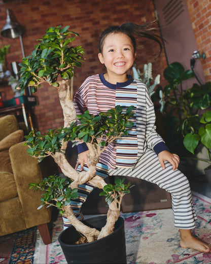 【予約商品】Patchwork Stripe Long Sleeve T-shirt