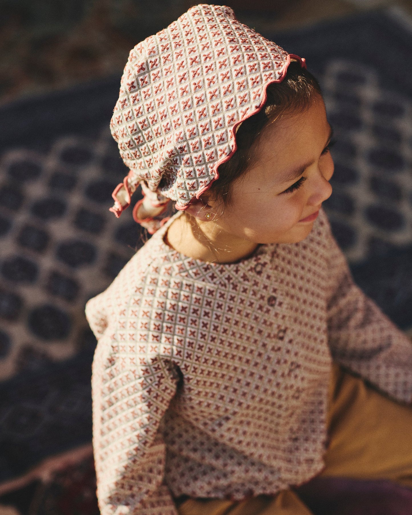 【予約商品】Cozy Pattern Cardigan (tile)