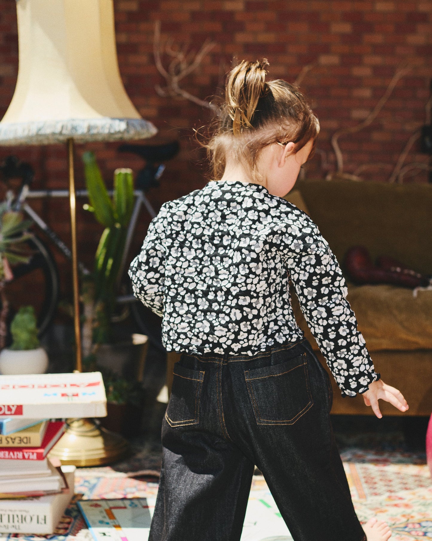 【予約商品】Cozy Pattern Cardigan (flower)