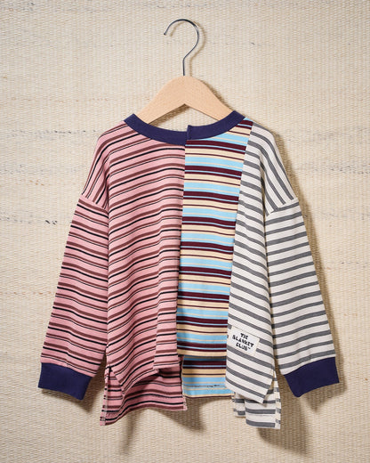 【予約商品】Patchwork Stripe Long Sleeve T-shirt