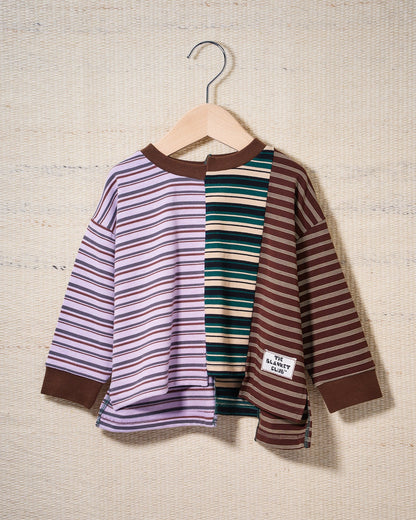 【予約商品】Patchwork Stripe Long Sleeve T-shirt