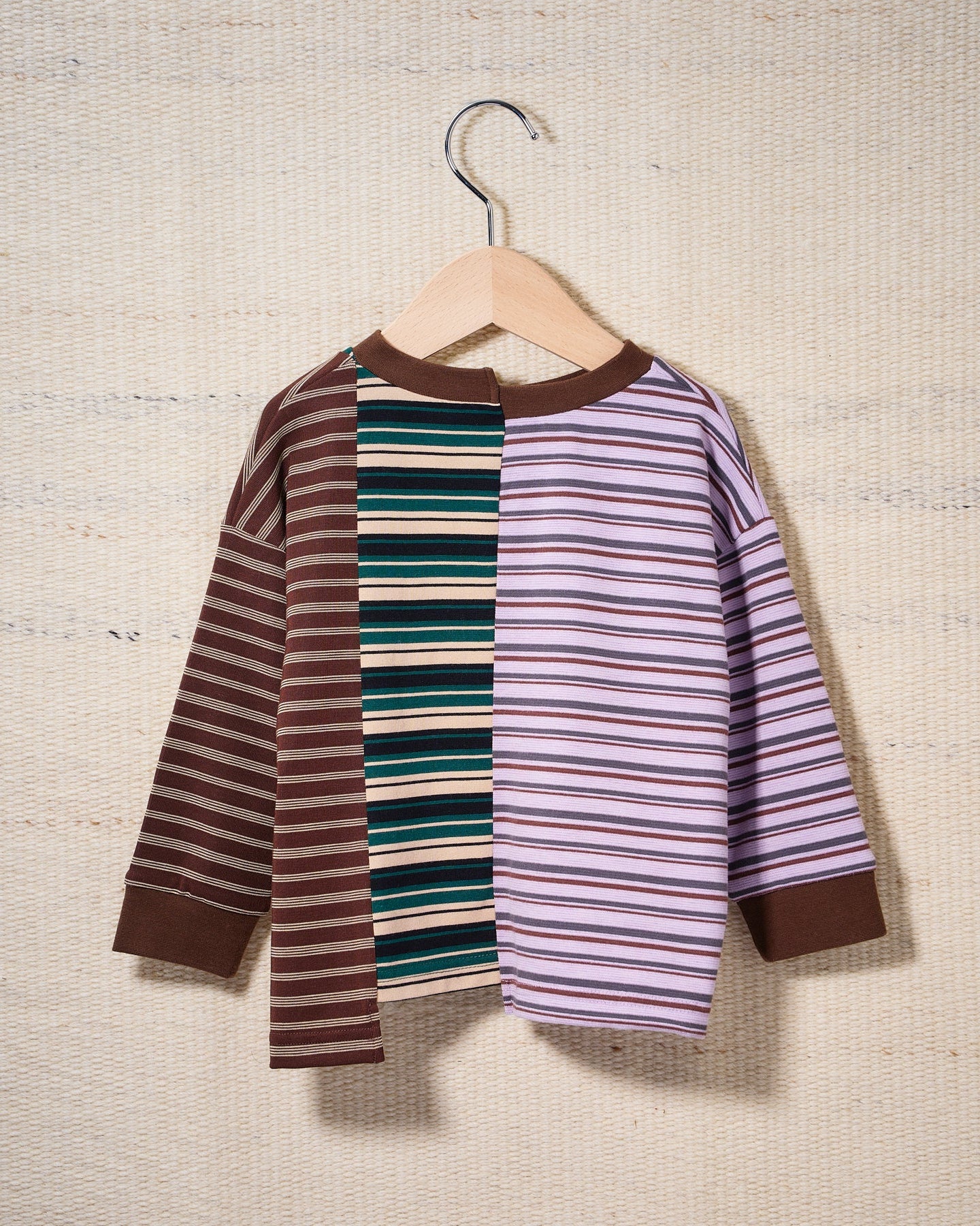 【予約商品】Patchwork Stripe Long Sleeve T-shirt