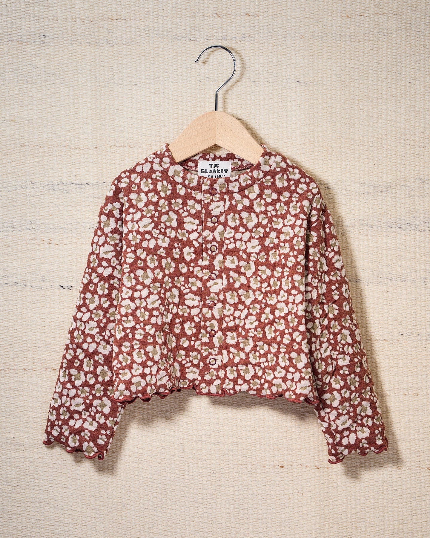 【予約商品】Cozy Pattern Cardigan (flower)