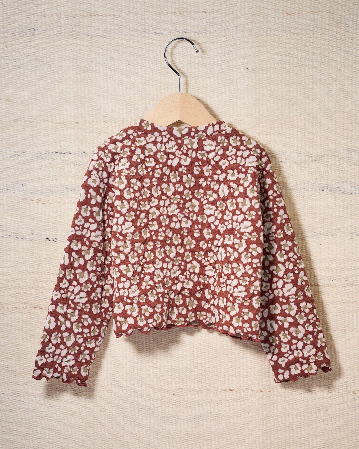 【予約商品】Cozy Pattern Cardigan (flower)
