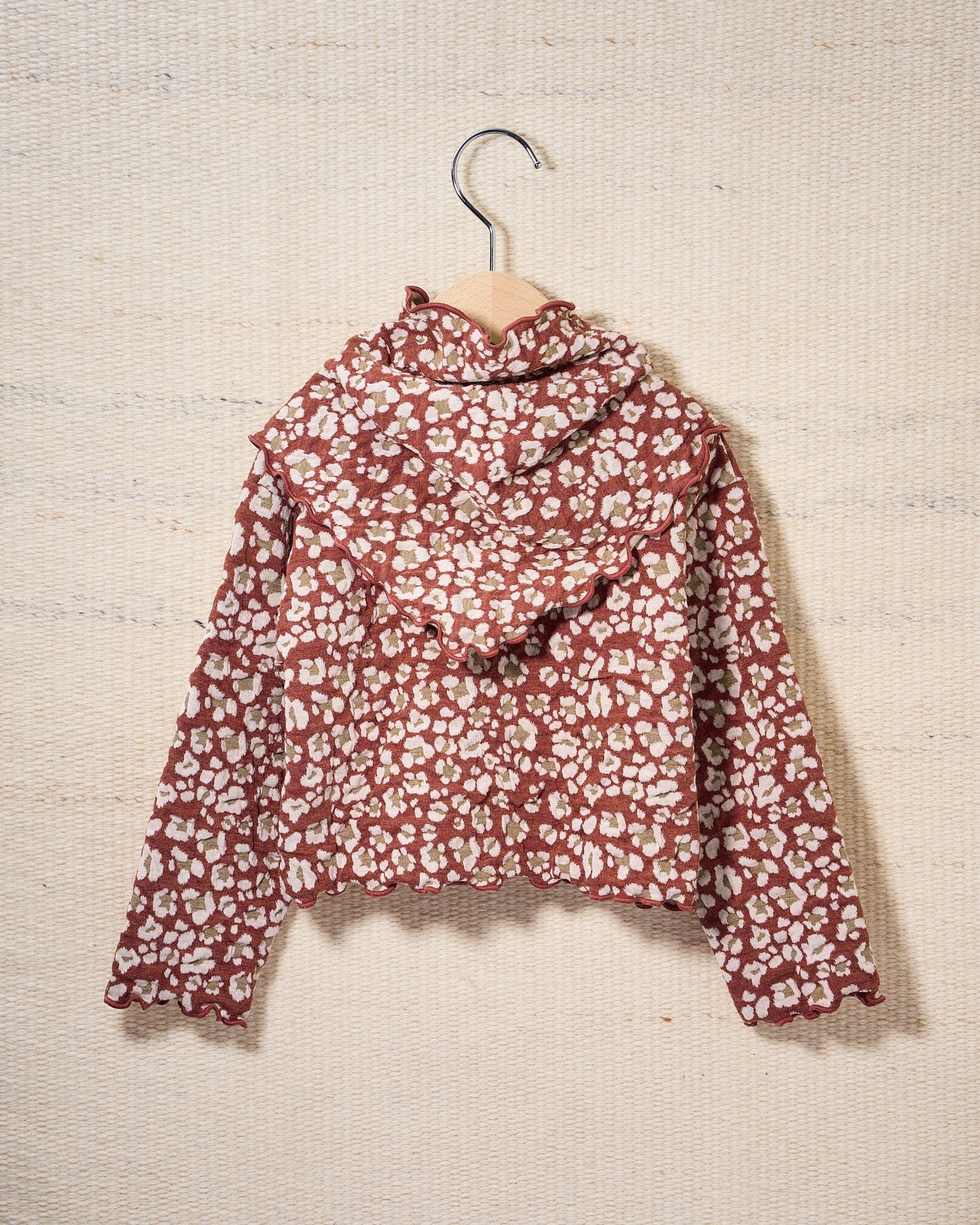 【予約商品】Cozy Pattern Cardigan (flower)