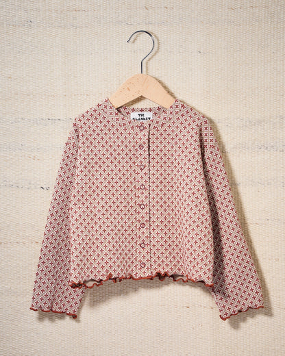 【予約商品】Cozy Pattern Cardigan (tile)