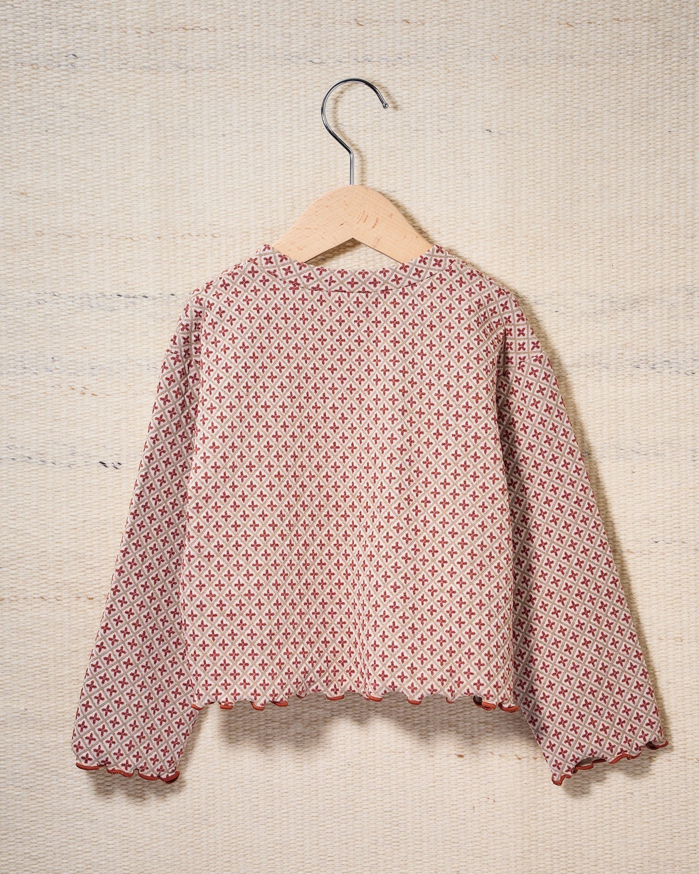 【予約商品】Cozy Pattern Cardigan (tile)