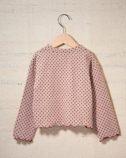 【予約商品】Cozy Pattern Cardigan (tile)